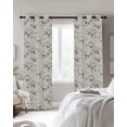 thumbnail image 2 of Vintage Dinosaur Blackout Curtains 96 Inch Length 2 Panels Set, Primitive Animals Wildlife Hand-painting Beige Full Shading Curtains for Windows, Blackout Curtains for Bedroom Living Room 52"x96", 2 of 8