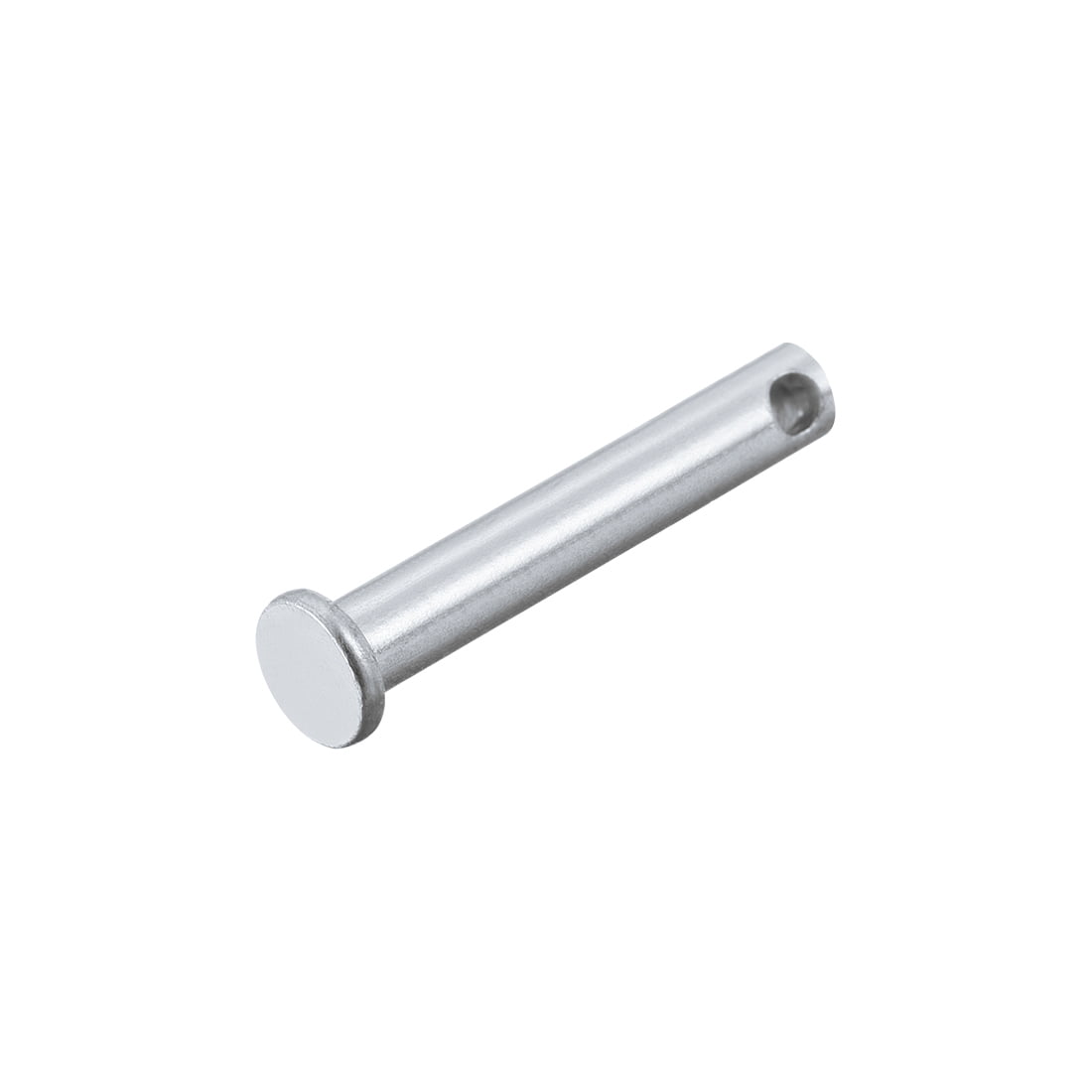 6mm x 25mm Flat Head Zinc-Plating Solid Steel Pin 12Pcs Single Hole Clevis Pins 