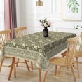 thumbnail image 3 of Vintage Sage Green Floral Tablecloth,60x102 Inch Rectangle Waterproof Table Cover for Home Indoor Outdoor Party Table Decoration, 3 of 7