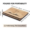 thumbnail image 2 of Vigo Wood Book Stand – Adjustable Wooden Reading Holder and Cookbook Stand for Kitchen or Bed – Oak, 2 of 6