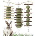 thumbnail image 2 of Luxshiny Bunny Hanging Chew Toy Wooden Dental Care for Hamsters and Rabbits 3Pcs, 2 of 8