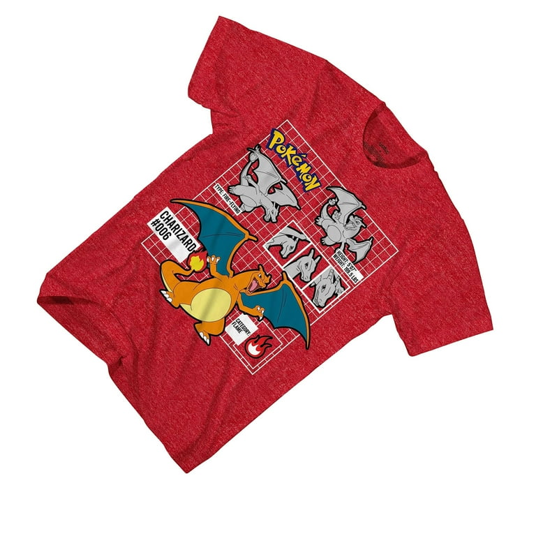 Pokemon Big Boys Charizard Short Sleeve T-Shirt, Gotta Catch 'Em