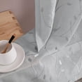 thumbnail image 5 of TOPICK Floral Embroidery Sheer Curtains, 36 Inch Light Filtering Voile Window Drapes, Rod Pocket 2 Panels Grey Curtains for Living Room Bedroom, 5 of 7