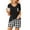 Black and White Plaid, variant on Ekouaer Womens Pajama Sets Short Sleeve Pajamas for Women Sets Soft Lounge Sets Casual V Neck Sleepwear PJS