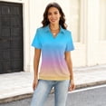thumbnail image 4 of Polo Shirts for Women Short Sleeve Golf Shirts for Women V Neck Blouses Lightweight Breathable Summer Casual Golf Polo Shirts, 4 of 4