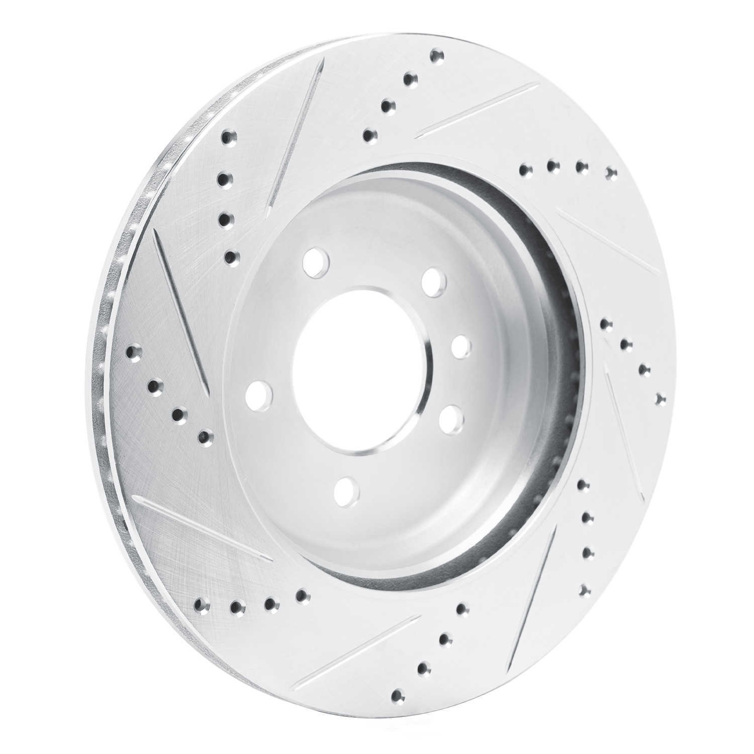 Dynamic Friction Company 631-11037R DFC Brake Rotor - Drilled And Slotted - Silver