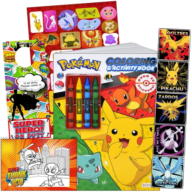 Set de pegatinas de Pokémon de Bendon con libro para colorear