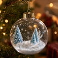 thumbnail image 5 of DefiDgd Lighted Clear Acrylic Christmas Ball Ornament,3D Miniature Snowy Winter Scene Hanging Bauble With Gold Cap for Xmas Tree Holiday Home Decor,Gift, 5 of 7