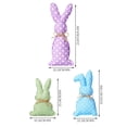 thumbnail image 3 of Set of 6 Fabric Easter Bunnies, Assorted Pastel Hanging Rabbit Ornaments for Garland, Party Decor & Spring Home Deco Black, 3 of 4