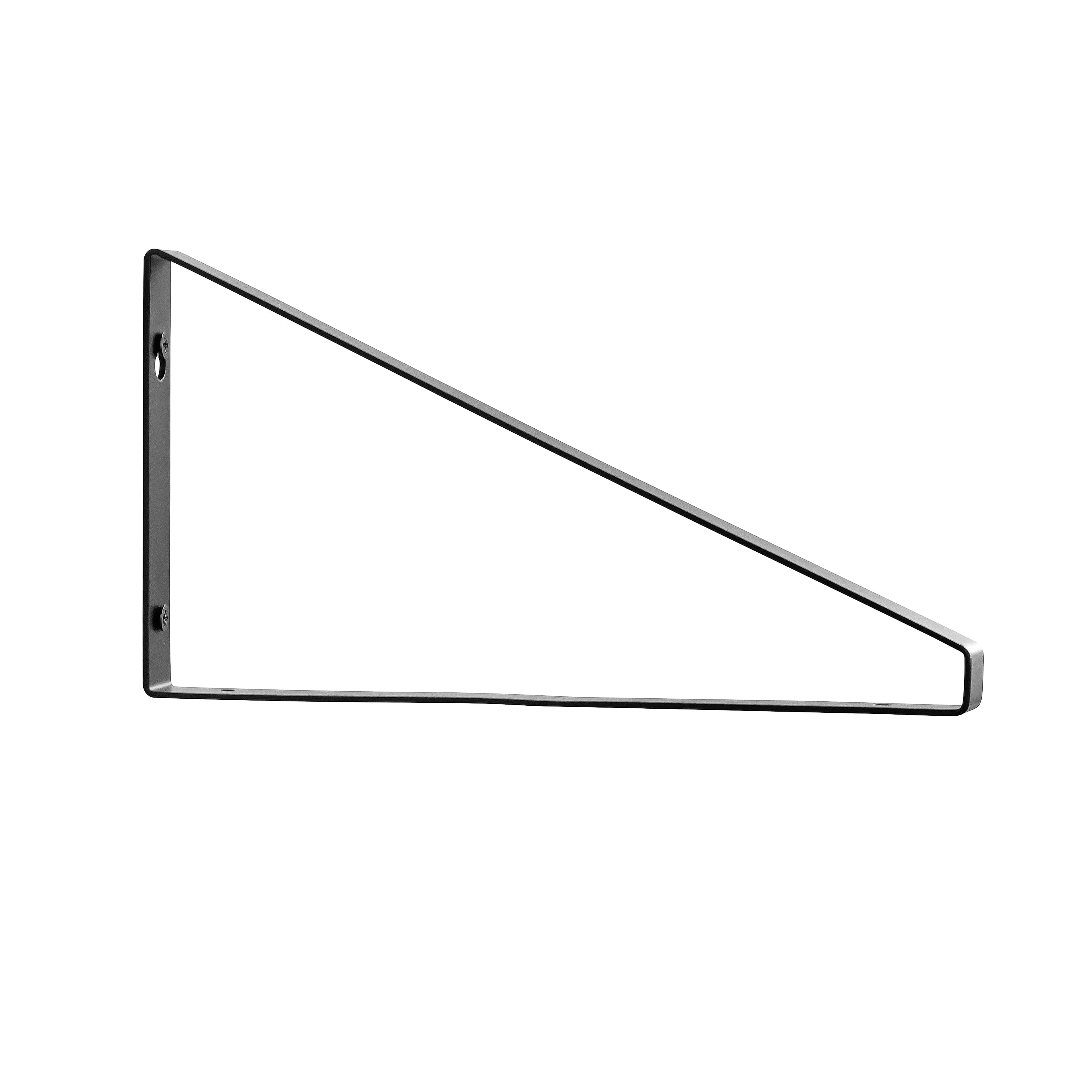 (2 pack) 10-inch Steel Triangle Shelf Bracket, Includes Screws for Mounting, 58 lb. Capacity, Black