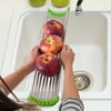 Kitchen Sink Dish Rack for Rinsing and Drying Dishes- Long, Over the Sink Stainless Steel and Silicone Multi-Functional Sink Accessory by Chef Buddy