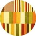 thumbnail image 1 of Ahgly Company Machine Washable Indoor Round Patchwork Yellow Transitional Area Rugs, 8' Round, 1 of 4