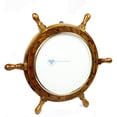 thumbnail image 5 of Nagina International Nautical Wooden Ship Wheel Photo Frame | Natural Wood Finish | Pirate's Home Decor Gift (12 Inches), 5 of 6
