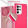 thumbnail image 3 of I-HONVA For Samsung Galaxy S22 Ultra Case,3-Layer Military Grade Drop Protection Anti-Slip Rugged Shockproof Dustproof Protection 6.8 inch Phone Case,Pink White, 3 of 7