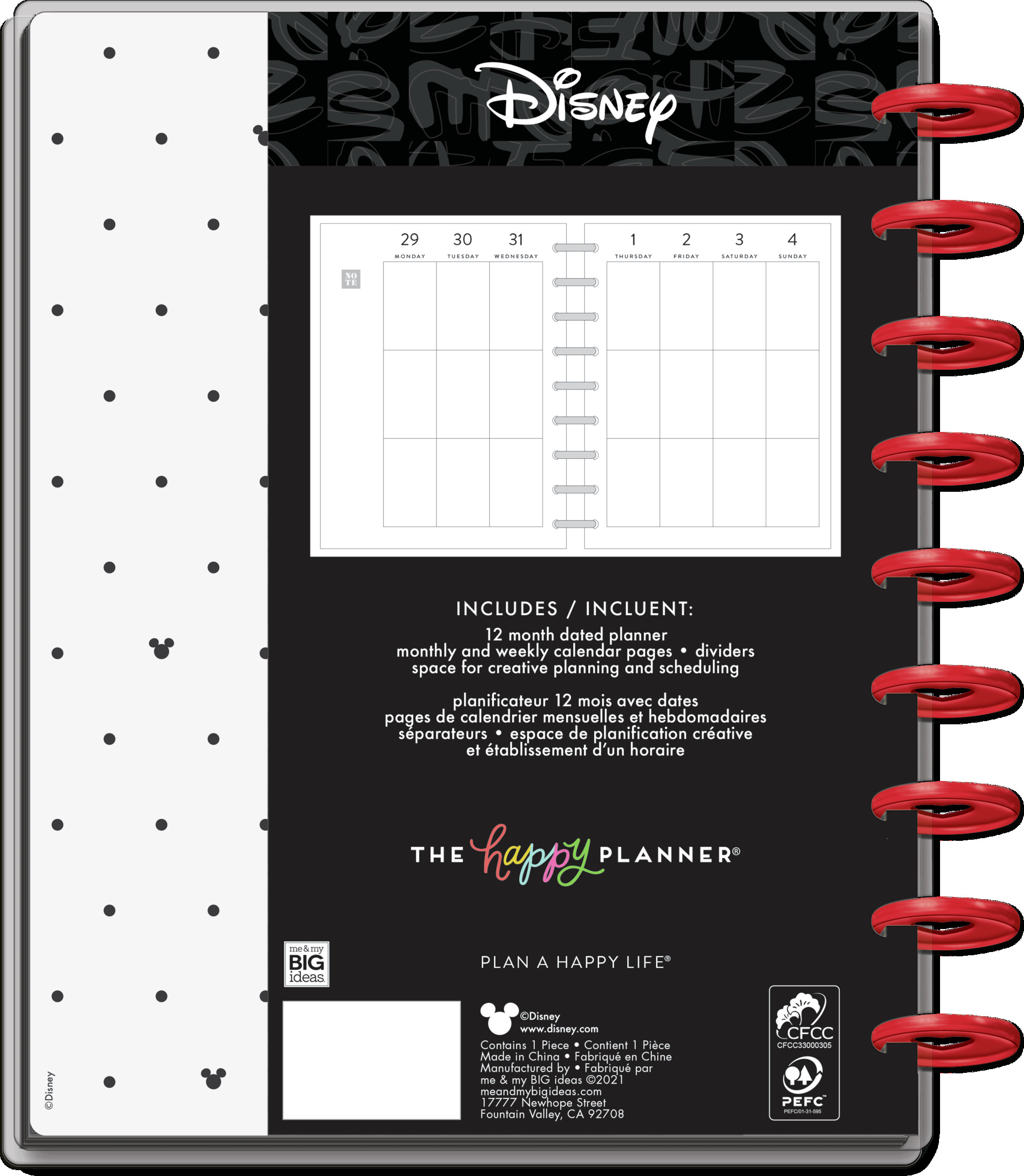 The Happy Planner, Disney, Mickey Mouse & Minnie Mouse Better Together Classic 12 Month Planner - image 2 of 11