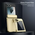 thumbnail image 5 of Allytechgroup Screen Protector Case for Samsung Galaxy Z Flip 6, Matte Slim Hinge Protection Anti-Scratch Full Body Shockproof Bumper Rugged Phone Case Cover for Galaxy Z Flip 6, Gold, 5 of 9