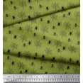 thumbnail image 2 of Soimoi Green Cotton Duck Fabric Web & Spider Insects Fabric Prints By Yard 42 Inch Wide, 2 of 3