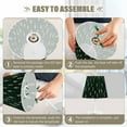 thumbnail image 5 of Yayeee Mini Table Lamp 10.8" Dimmable with Fabric Shade 3 Color Temperatures, Dark Green Plants, 5 of 7