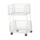 thumbnail image 3 of Cesta de frutas para cocina, carrito de almacenamiento de cocina con ruedas, contenedores de almacenamiento apilables Blanco, 3 of 9