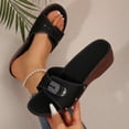 thumbnail image 2 of Orthopedic Wedge Sandals for Women Dressy Summer Comfortable Sandals Casual Slip on Platform Fashion Shoes Ladies Beach Outdoor Slides Slippers, 38, 2 of 5