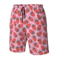 thumbnail image 2 of Yiaed Strawberry Print Men's Swim Trunks with Lining Quick Dry Sports Shorts Beach Shorts Boardshorts-X-Large, 2 of 5