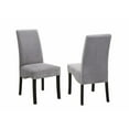 thumbnail image 2 of Benjaza 20" Transitional Wood & Fabric Dining Chair in Black/Gray (Set of 2), 2 of 2
