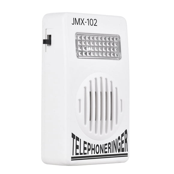 Loud Ringer 70db Ringing Help Strobe Bell with Flash Suitable for Landline Phone 6P2C Connector Type Wall-mounted Battery-free