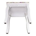 thumbnail image 3 of Patiojoy Tabouret de Coiffeuse en MDF Chaise de Coiffeuse à l'Ancienne Coussin Siège Rembourré avec Motif de Roses Blanc, 3 of 6