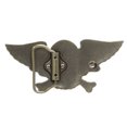 thumbnail image 2 of Winged Skull and Cross Bone Pirate Belt Buckle, 2 of 2