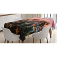 thumbnail image 1 of Ambesonne United States Tablecloth Rectangular Table Cover, Los Angeles Palms, 52"x70", Multicolor, 1 of 3