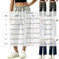 thumbnail image 3 of Hueook Straight Leg Jeans for Women Drawstring Elastic Waist Denim Pants with Pockets Casual XL, 3 of 5