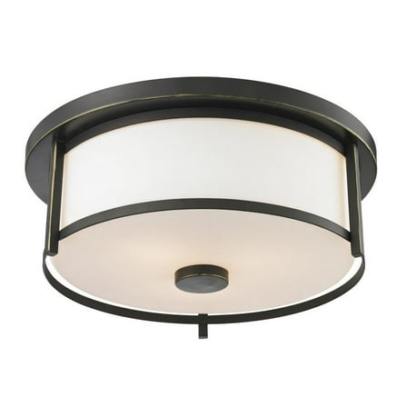 2 Light Flush Mount in Art Moderne Style 13.75 inches Wide By 4.88 inches High Bailey Street Home 372-Bel-1776925