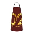 thumbnail image 2 of Pofeuu 2025 New Year 4 Print Waterproof Apron with Pockets Adjustable Cooking Aprons Kitchen Bib for Baking Household Cleaning, 2 of 8