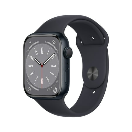 Restored Apple Watch Series 8 - GPS 45mm - Midnight Alum Case w Midnight Sport Band - S/M (Refurbised)