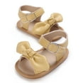 thumbnail image 6 of Infant Baby Girls Sandals Summer Beach Outdoor Bowknot Soft Rubber Sole Toddler Princess Dress Flats Walking Shoes, 6 of 8