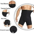 thumbnail image 3 of Pantalones Cortos Abdominales para Hombres Body Shaper Compresión Entrenador de Cintura Alta Abdominal Abdominal Slim Body Shaper Boxer Ropa Interior-Black-XL Bolígrafo Bolígrafo Bolígrafo de papelería, 3 of 4