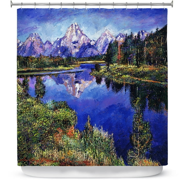Shower Curtains 70" x 93" from DiaNoche Designs by David Lloyd Glover - Mystery Lake