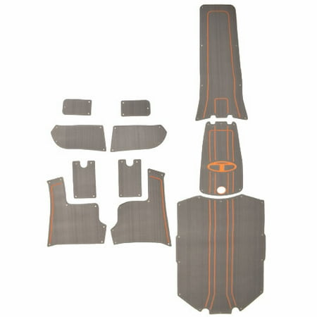 Tahoe Boat Non-Skid Deck Mats 332866 | T21 Cockpit Gray Orange (11PC)