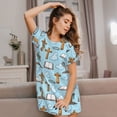 thumbnail image 3 of Daiia Happy Easte Print Women's Nightshirt Soft Nightgowns for Women Short Sleeve dress Short-sleeved Sleepwear, 3 of 6
