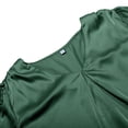 thumbnail image 6 of Women's Satin V Neck Shirts Elegant V Neck Pleated Long Sleeve Blouses Casual Loose Fit Solid Dressy Work Tops Women Athletic Shirt Short Pack Long Sleeve Women Running Summer Tops for Women Casual, 6 of 6