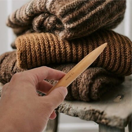 ROSENICE DIY Knit Needles Knitting Needles Wood Material 3Pcs 20Mm