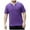 Purple, variant on Besolor Mens Big and Tall T-Shirts Round Neck Button up Short Sleeve Basic Tee Casual Comfy Workout Sports Shirts