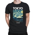 thumbnail image 2 of Tokyo Night Graphic Men's Black T-Shirt, 2 of 3