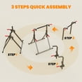 thumbnail image 3 of YYJO Foldable Pull Up Bar Free Standing, 11-Level Adjustable Multi-Function Power Tower Dip Bar, Home Gym Strength Training Equipment, 350LBS Capacity, 3 of 9
