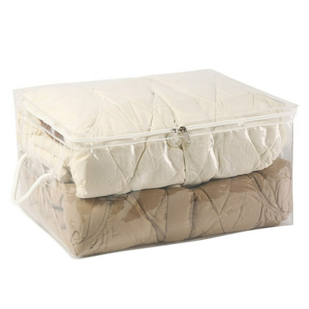Bolsa organizadora transparente para guardar suéteres, sábanas, impermeable, plegable