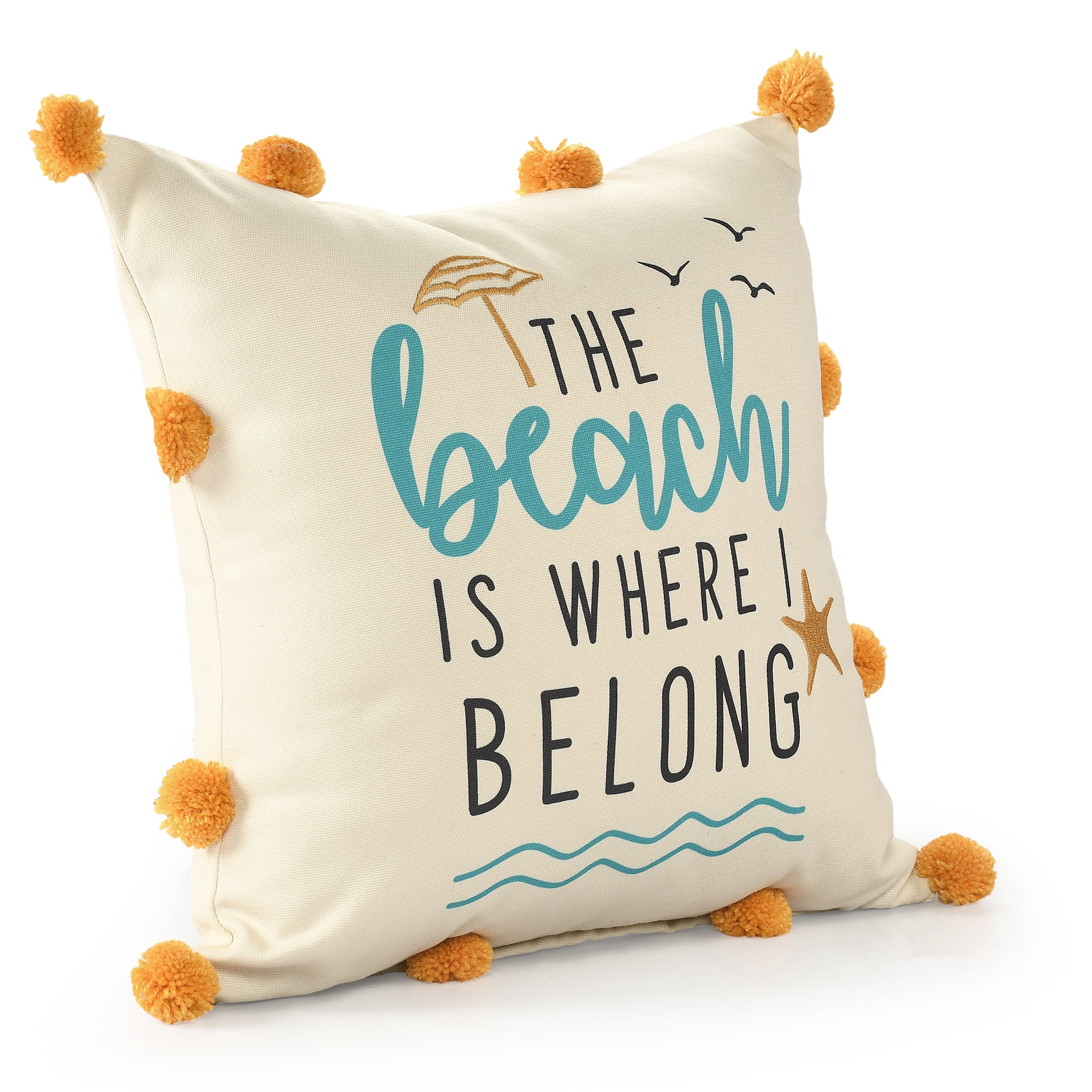 Harlow Hill Afton 20" x 20" Blue/Orange Graphic Print Polyester Adult Decorative Throw Pillow Cover