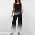 thumbnail image 2 of GILIGEGE 2 Piece Sets for Women Summer 2 Piece Sets for Women Summer Outfits Sleeveless Sets Square Neck Tops Wide Leg Crop Pants Vacation Outfits Summer Beach Vacation Outfits Lounge Tracksuits, 2 of 4
