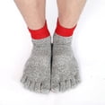 thumbnail image 3 of maskred Prevent Foot Injuries On Any Adventure With 5 Toe Cut Resistant Socks Grey Is Gray green red bind 1Set, 3 of 6