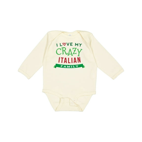 Inktastic Italian Family Heritage Boys or Girls Long Sleeve Baby Bodysuit