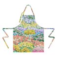 thumbnail image 2 of Pioneer Flower Floral Print Pattern Apron-Garden Aprons for Women with Pockets-Cotton Linen Waterproof Kitchen Cooking Gardening Aprons Adjustable for Kitchen,Cooking,BBQ and Salon 33x27 Inch, 2 of 7